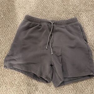 Elwood Charcoal Drawstring Fleece Shorts
